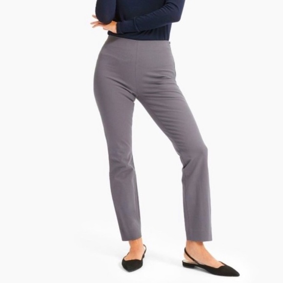 Everlane Pants - Everlane The Work Side Zip Cotton Stretch Pants in Grey